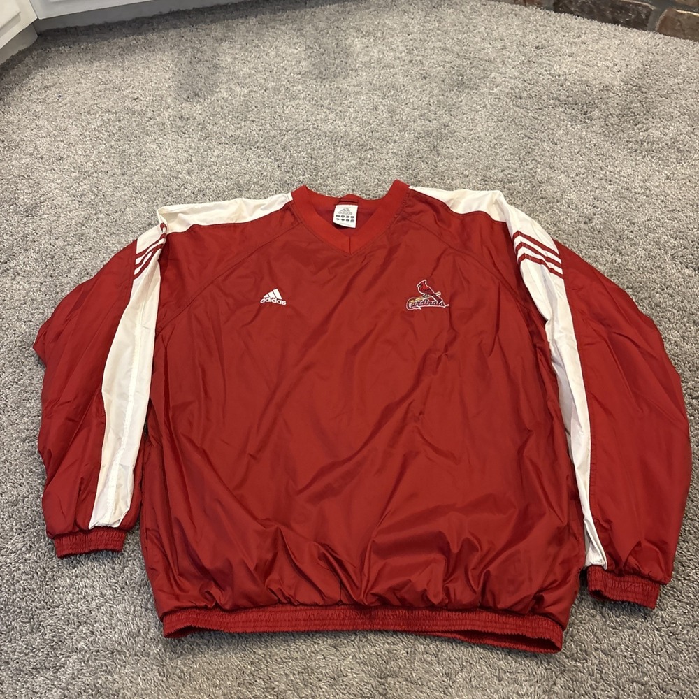 Vintage St Louis Cardinals Adidas Large Jacket Windbreaker Pullover MLB baseball
